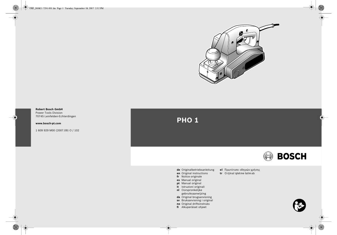 Notice BOSCH PHO 1 Trouver une solution à un problème BOSCH PHO 1