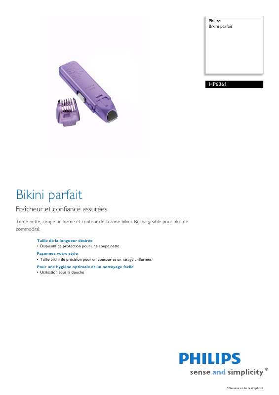 Notice Philips Hp Epilateur Trouver Une Solution Un Probl Me