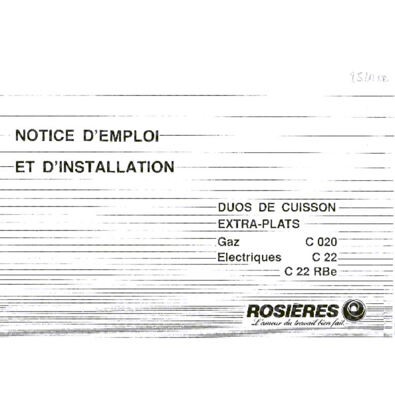 Notice Plaque De Cuisson Rosieres C Trouver Une Solution Un