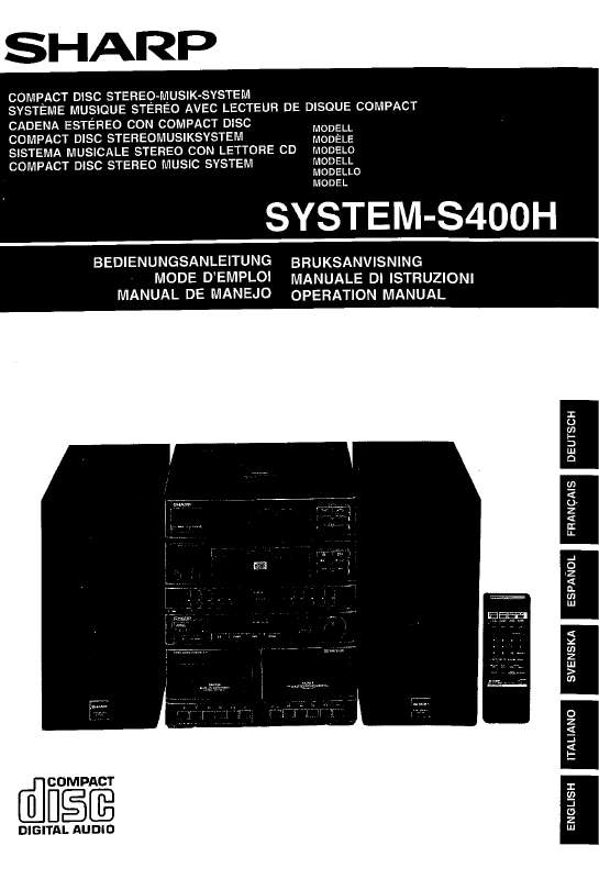 Notice SHARP SYSTEM S400H chaîne hifi Trouver une solution à un