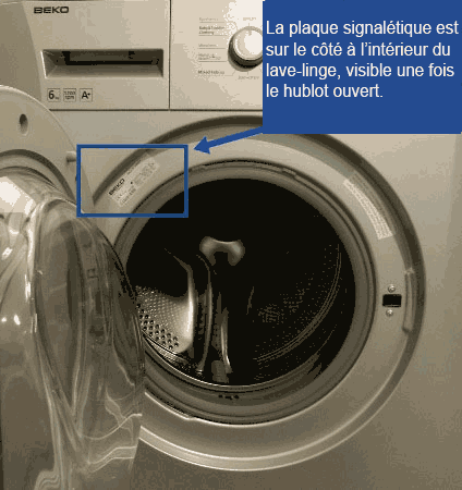 Trouver la référence de votre lave-linge Beko