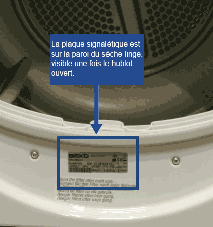 Trouver la référence de votre sèche-linge Beko