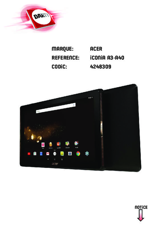Mode d'emploi ACER A3-A40-5BK32