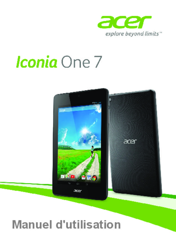 Mode d'emploi ACER ICONIA B1-730HD  (NT.L5AEE.004)