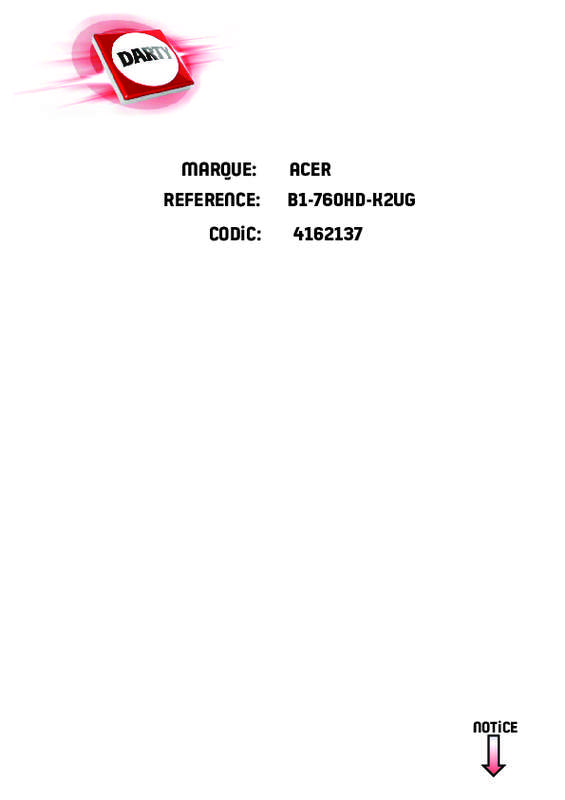 Mode d'emploi ACER ICONIA ONE 7