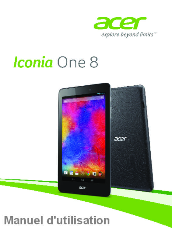 Mode d'emploi ACER ICONIA ONE 8 B1-810-111A