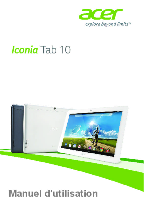 Mode d'emploi ACER ICONIA TAB A3-A20