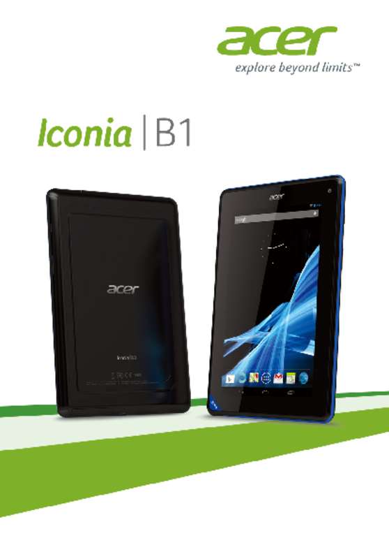 Mode d'emploi ACER ICONIA TAB B1-A71