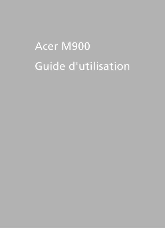 Mode d'emploi ACER M900