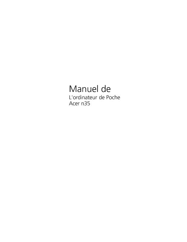 Mode d'emploi ACER N35