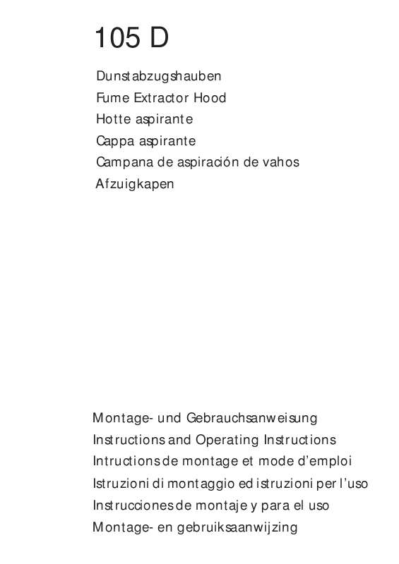 Mode d'emploi AEG-ELECTROLUX 105D-W-SAR