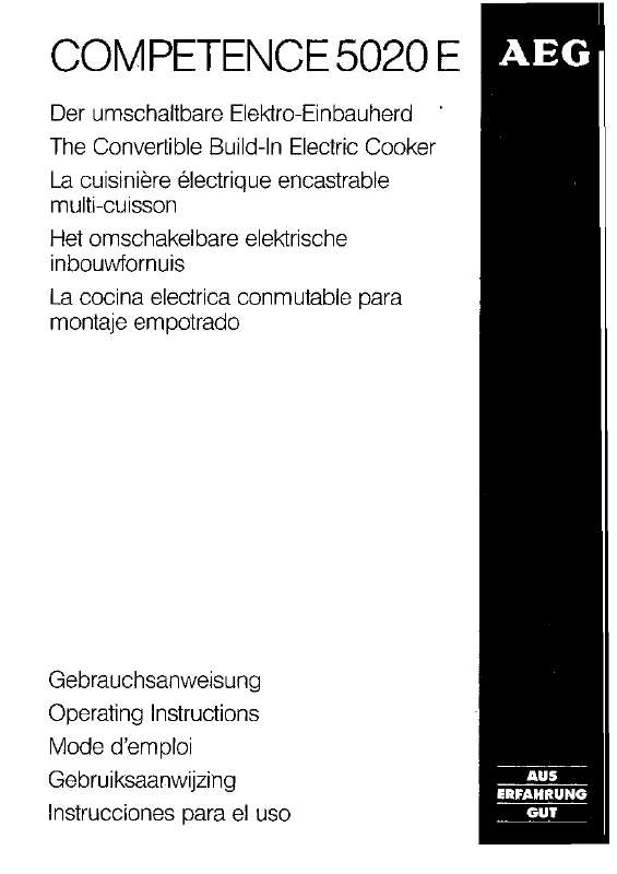 Mode d'emploi AEG-ELECTROLUX 5020E-EW