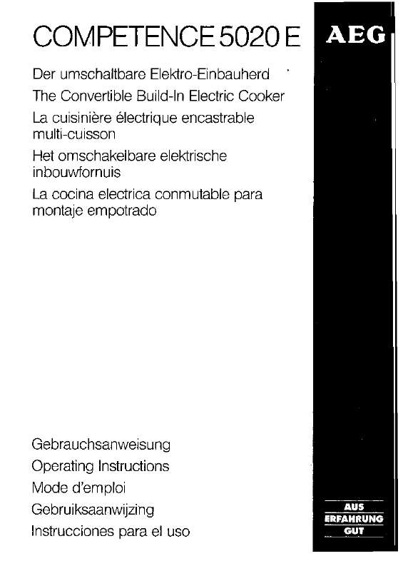 Mode d'emploi AEG-ELECTROLUX 5020E-M