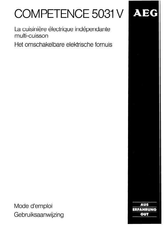 Mode d'emploi AEG-ELECTROLUX 5031V-D