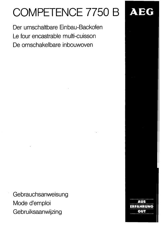 Mode d'emploi AEG-ELECTROLUX 7750B-W3D