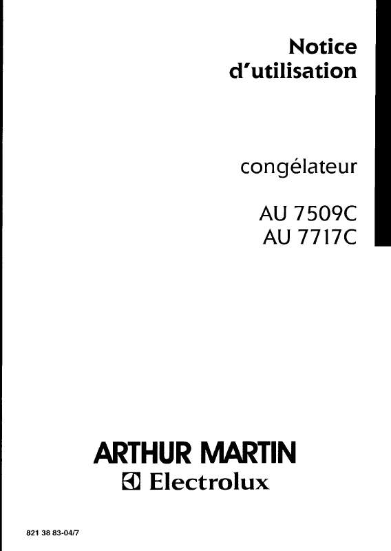 Mode d'emploi AEG-ELECTROLUX AU8292C