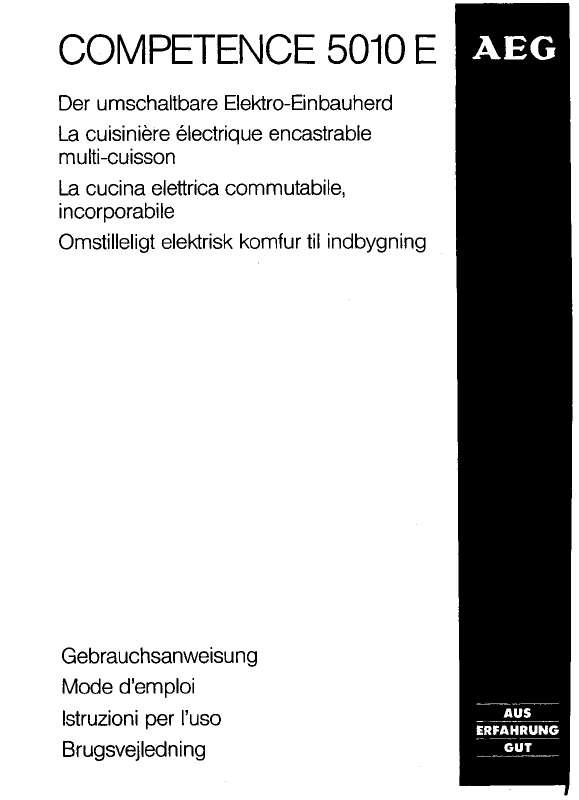 Mode d'emploi AEG-ELECTROLUX COMP. 5010E-M2 CH