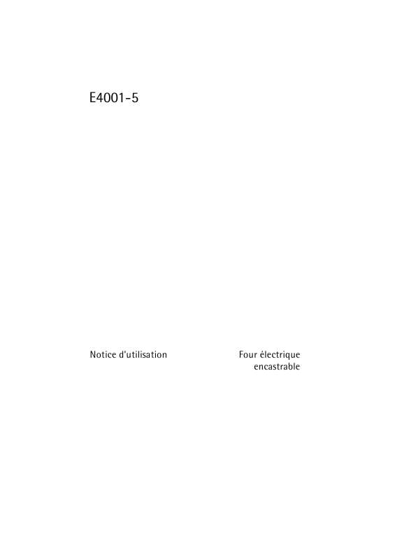 Mode d'emploi AEG-ELECTROLUX E4001-5-M