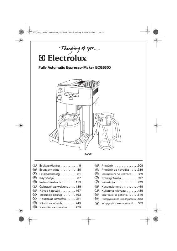 Mode d'emploi AEG-ELECTROLUX ECG6600AU