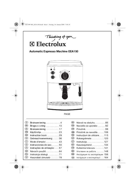 Mode d'emploi AEG-ELECTROLUX EEA150