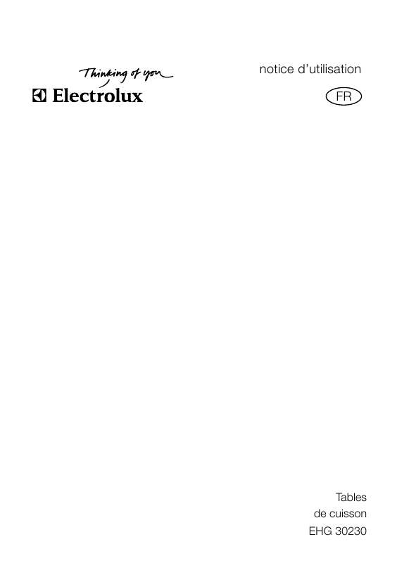 Mode d'emploi AEG-ELECTROLUX EHG30230K