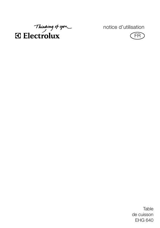 Mode d'emploi AEG-ELECTROLUX EHG640W