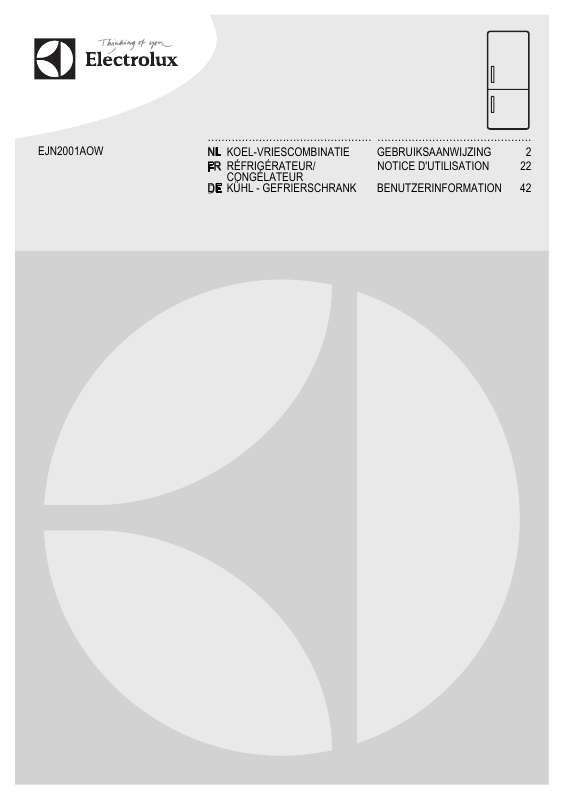 Mode d'emploi AEG-ELECTROLUX EJN2001AOW
