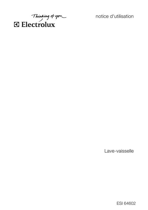 Mode d'emploi AEG-ELECTROLUX ESI 64602