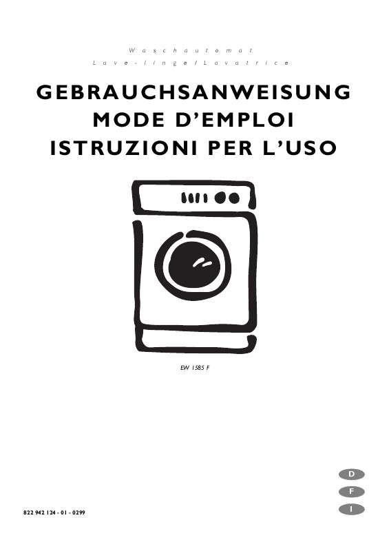 Mode d'emploi AEG-ELECTROLUX EW1585F