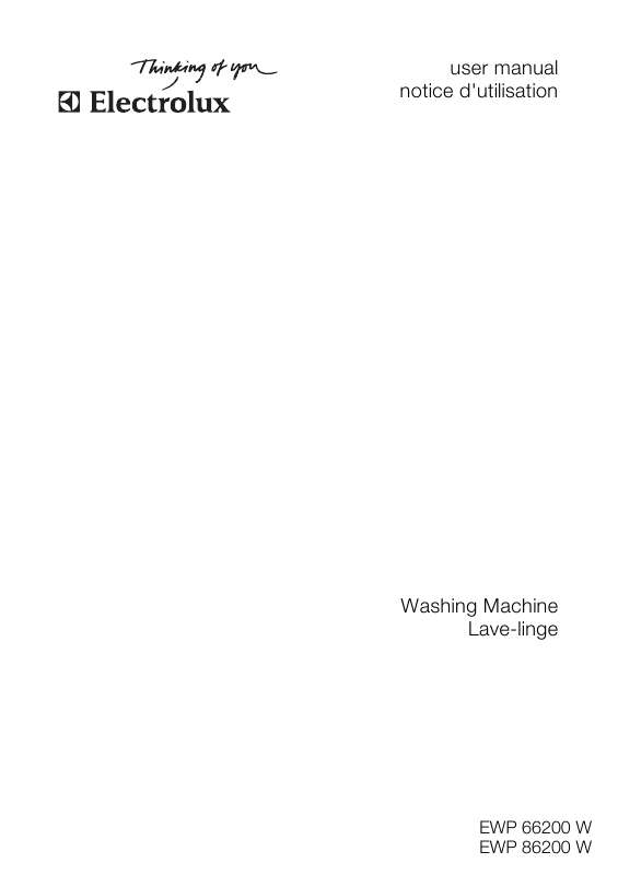 Mode d'emploi AEG-ELECTROLUX EWP 66200
