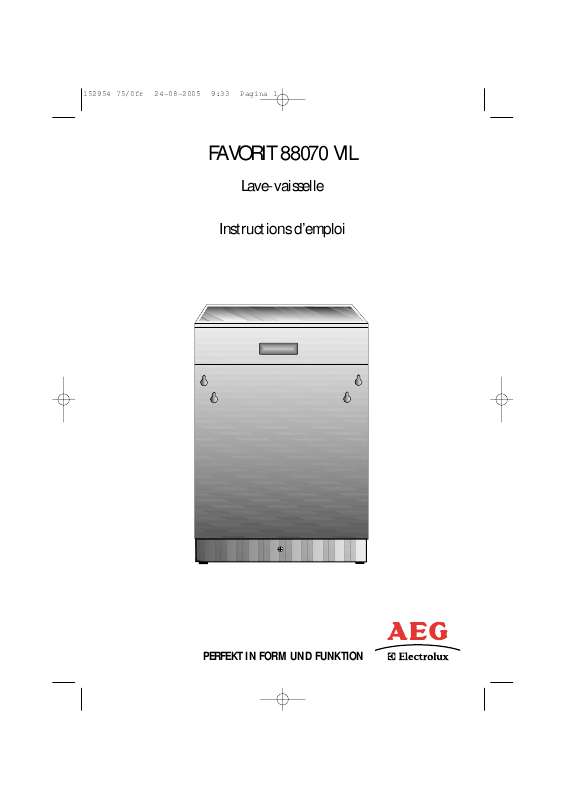 Mode d'emploi AEG-ELECTROLUX F88070VIL