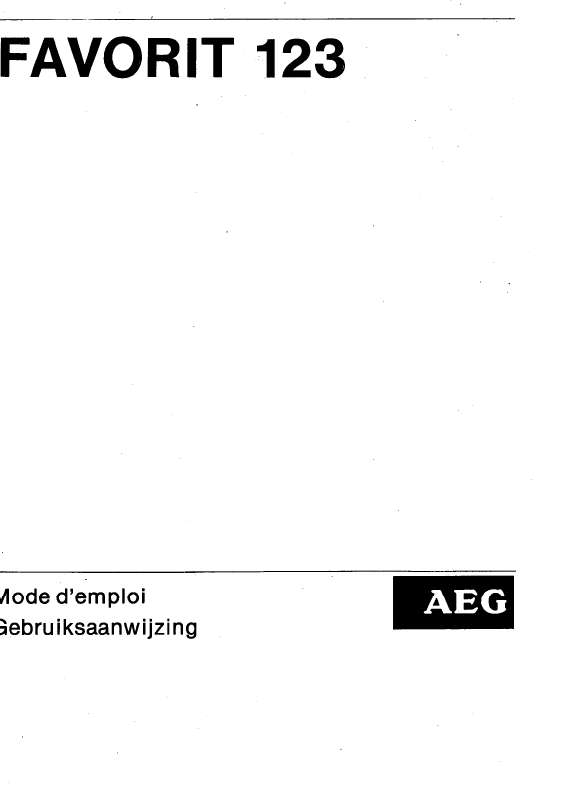 Mode d'emploi AEG-ELECTROLUX FAV123