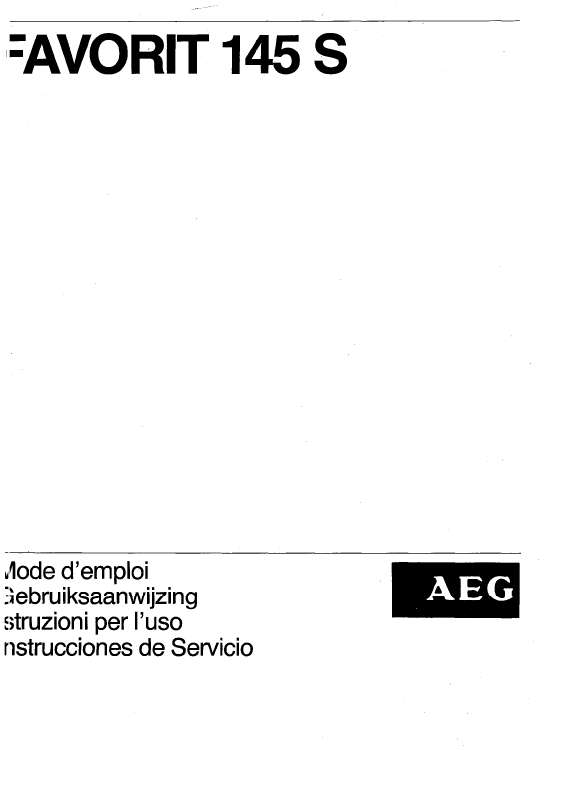 Mode d'emploi AEG-ELECTROLUX FAV145 SGA