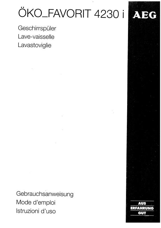 Mode d'emploi AEG-ELECTROLUX FAV4230-B