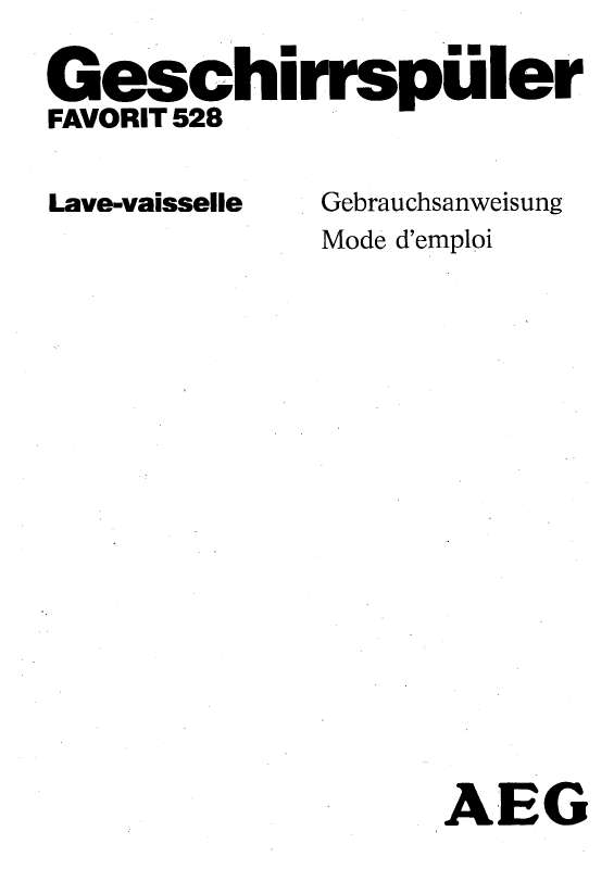 Mode d'emploi AEG-ELECTROLUX FAV528SGA