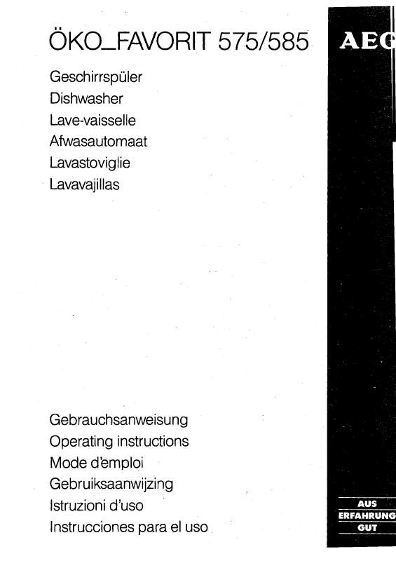 Mode d'emploi AEG-ELECTROLUX FAV585