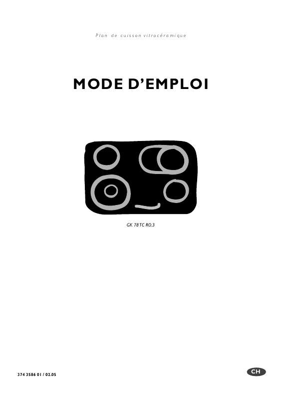 Mode d'emploi AEG-ELECTROLUX GK 78TC RO.3