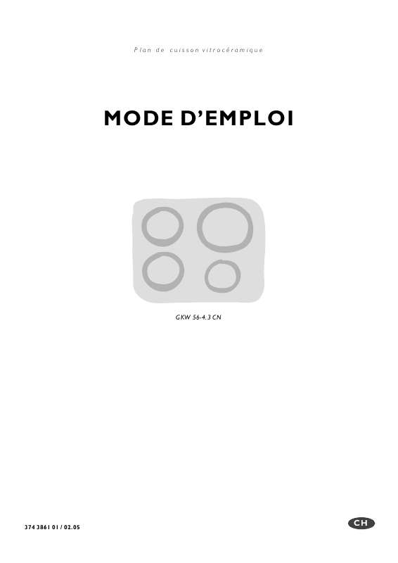 Mode d'emploi AEG-ELECTROLUX GKW56-4.3