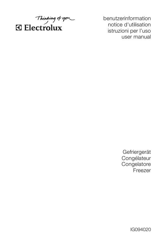 Mode d'emploi AEG-ELECTROLUX IG 094020