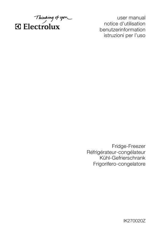 Mode d'emploi AEG-ELECTROLUX IK 270020