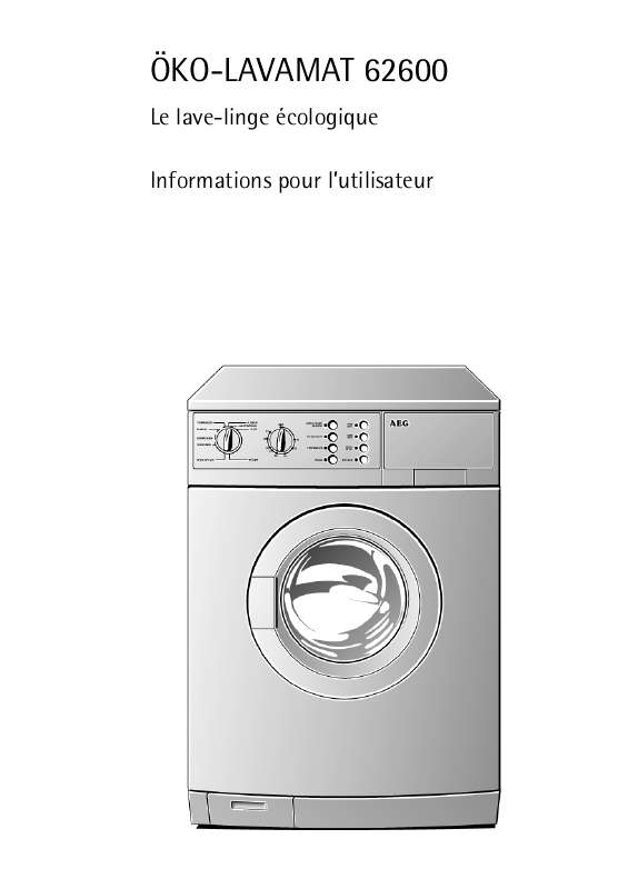 Mode d'emploi AEG-ELECTROLUX LAV 62604-W