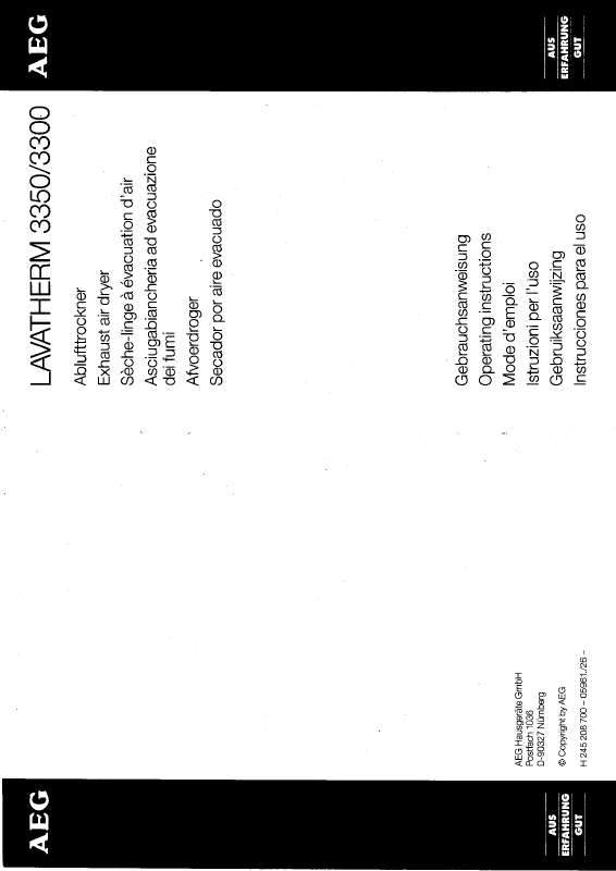 Mode d'emploi AEG-ELECTROLUX LTH3350-WEB