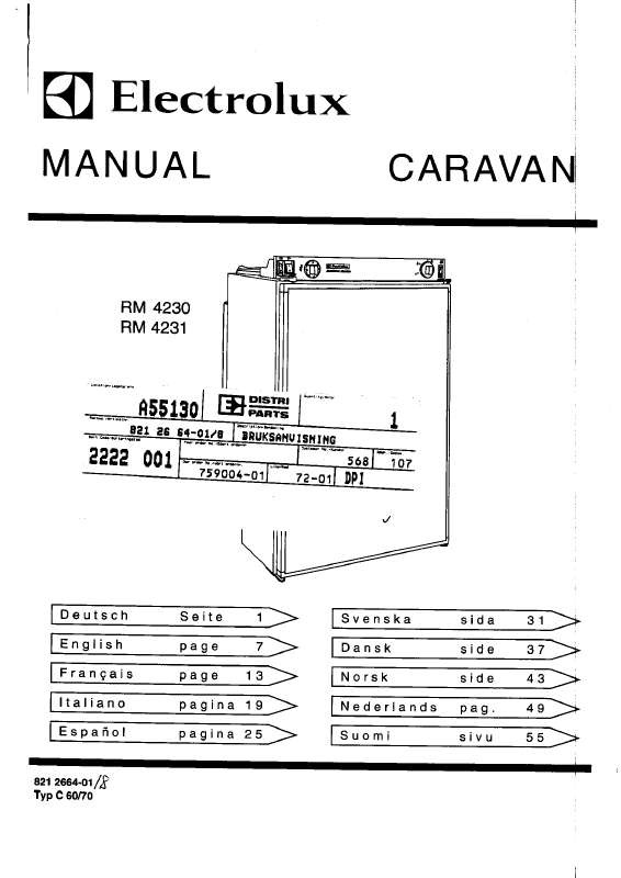 Notice AEGELECTROLUX RM4230A Trouver une solution à un problème AEG