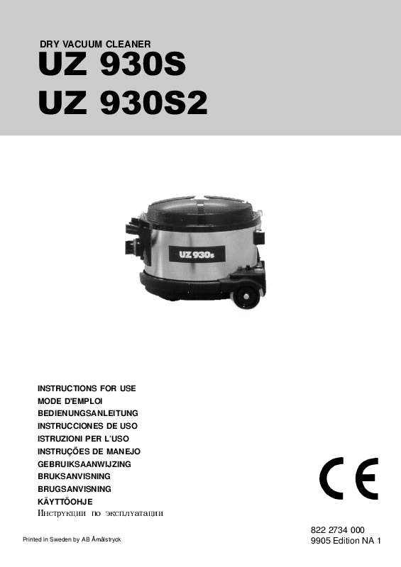 Mode d'emploi AEG-ELECTROLUX UZ 930 S