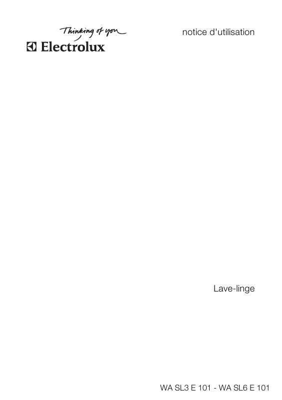 Mode d'emploi AEG-ELECTROLUX WASL6E101