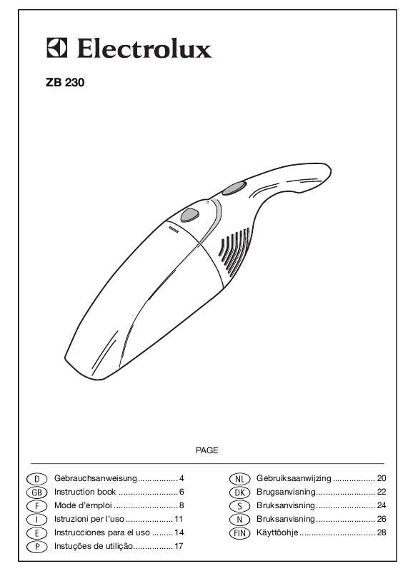 Mode d'emploi AEG-ELECTROLUX ZB 233