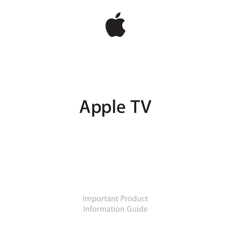 Mode d'emploi APPLE APPLE TV 3RD GENERATION