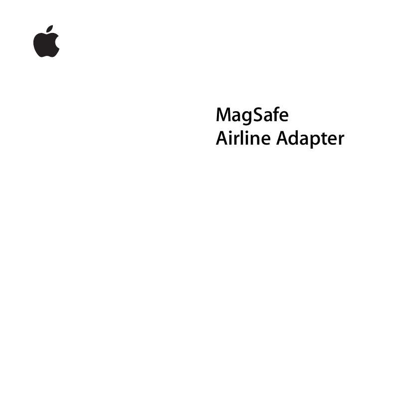 Mode d'emploi APPLE MAGSAFE AIRLINE ADAPTER