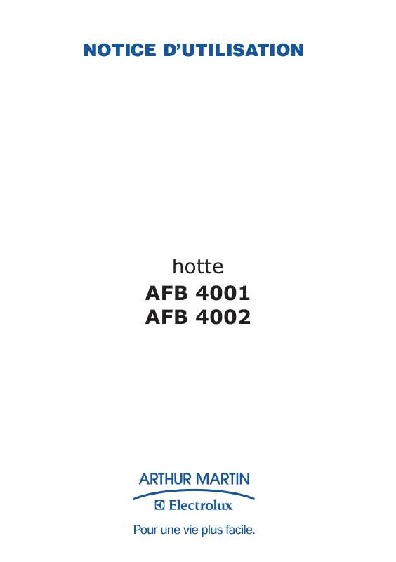Mode d'emploi ARTHUR MARTIN AFB4002X