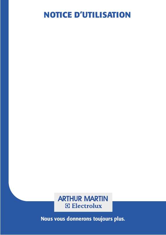 Mode d'emploi ARTHUR MARTIN AFPI600X